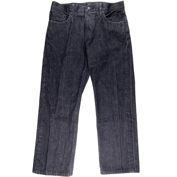 Helmut Lang x Uniqlo Straight Leg Black Selvedge Jeans men's size 33x27 - Picture 1 of 10